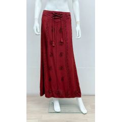 long embroidered skirt